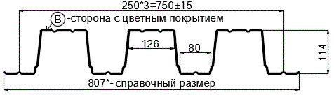 Фото: Профнастил Н114 х 750 - B (ПЭ-01-9003-0.8) в Серпухове