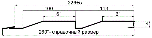 Фото: Сайдинг МП СК-14х226 (ПЭ-01-RR32-0.45) в Серпухове