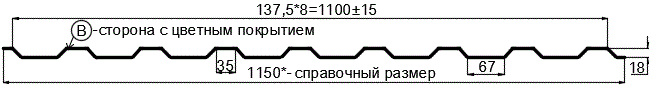 Фото: Профнастил МП20 х 1100 - B (ПЭ-01-5005-0.4±0.08мм) в Серпухове