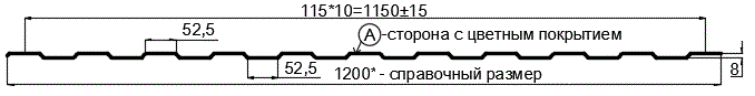 Фото: Профнастил С8 х 1150 - A (ECOSTEEL_T-12-Орех-0.45) в Серпухове