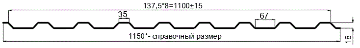 Фото: Профнастил оцинкованный МП20 х 1100 (ОЦ-01-БЦ-0.55) в Серпухове