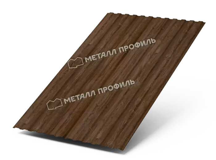 Фото: Профнастил МП10 х 1100 - B (ECOSTEEL_MA_Д-01-МореныйДуб-0.5) в Серпухове