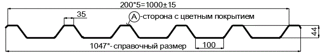 Фото: Профнастил С44 х 1000 - A (PURETAN-20-RR35-0.5) в Серпухове