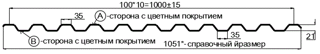 Фото: Профнастил С21 х 1000 - A (ECOSTEEL_MA_Д-12-Античный Дуб-0.45) в Серпухове