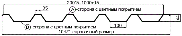 Фото: Профнастил С44 х 1000 - В Двусторонний (VikingMP_Д-01-7024-0,45) в Серпухове