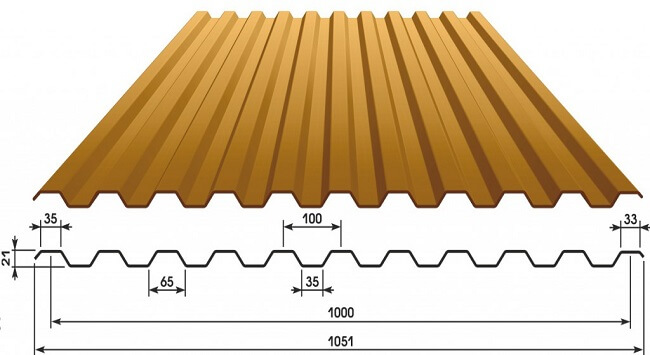 Профнастил С21 х 1000 - B (VALORI-20-DarkBrown-0.5) в Серпухове
