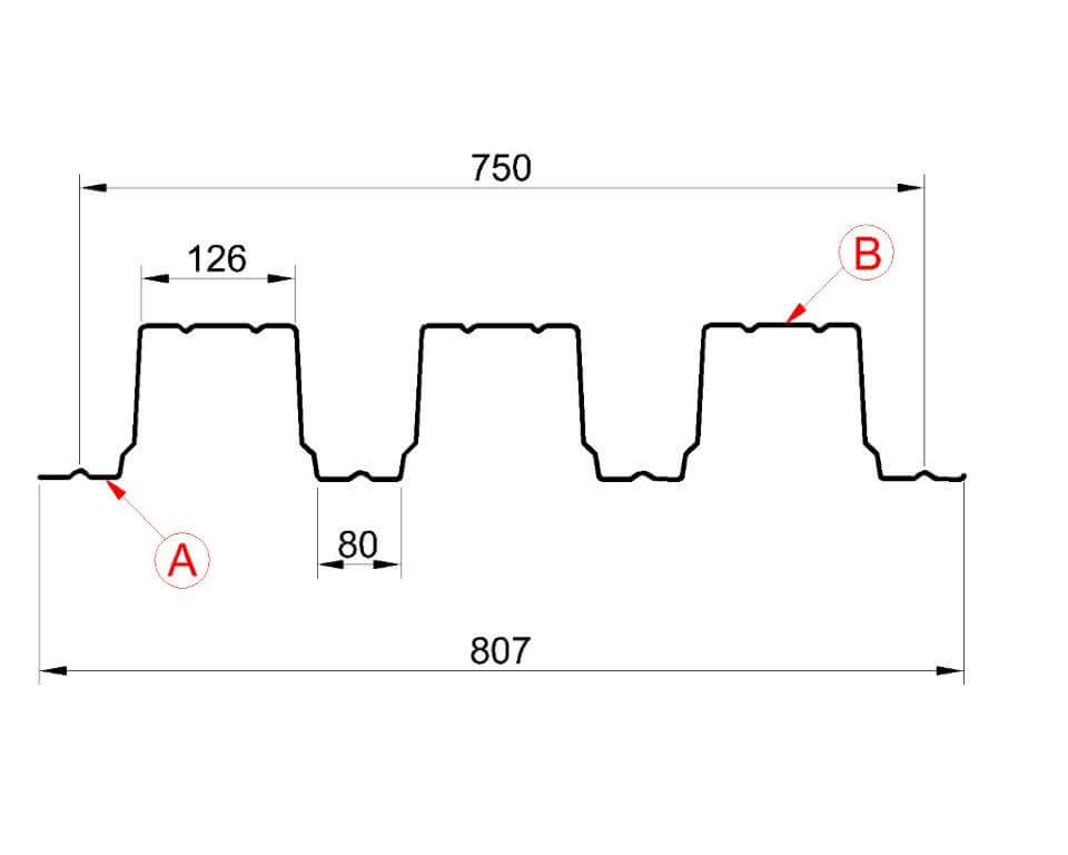 Профнастил Н114 х 750 - A (ПЭ-01-9003-1) в Серпухове