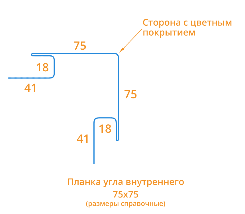 Планка угла наружного сложного 75х75х3000 (ECOSTEEL_T-12-Золотой Орех-0.45) в Серпухове