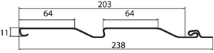 Сайдинг Корабельная доска Grand Line Standart ванильный (3,66м) в Серпухове