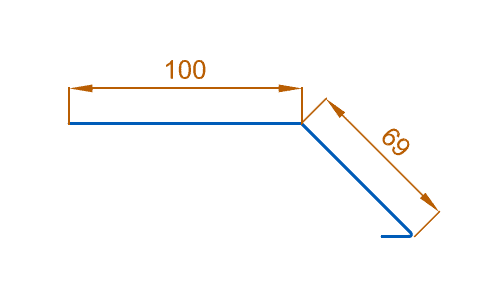 Планка карнизная 100х69х2000 NormanMP (ПЭ-01-9006-0.5) в Серпухове