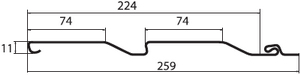 Сайдинг Корабельная доска XL Grand Line Standart слоновая кость (3,6м) в Серпухове