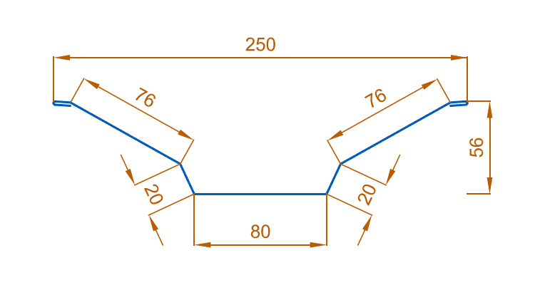 Планка ендовы верхняя 76х76х2000 NormanMP (ПЭ-01-8004-0.5) в Серпухове