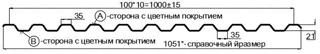 Фото: Профнастил С21 х 1000 - A Двусторонний (ПЭ_МА_Д-01-7024/7024-0.4±0.08мм) в Серпухове