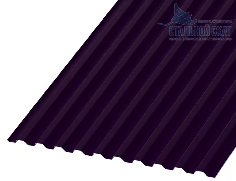 Фото: Профнастил С21 х 1000 - B (VALORI-20-Violet-0.5) в Серпухове