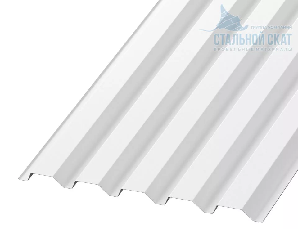 Профнастил С44 х 1000 - B (PURMAN-20-9010-0.5) в Серпухове