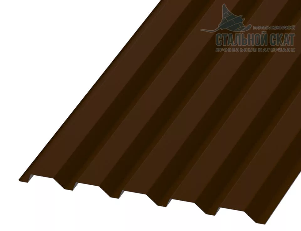Фото: Профнастил С44 х 1000 - B (VALORI-20-Brown-0.5) в Серпухове