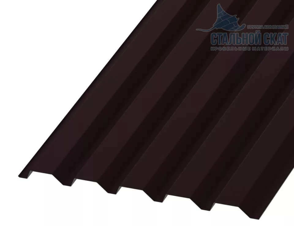 Фото: Профнастил С44 х 1000 - B (VALORI-20-DarkBrown-0.5) в Серпухове