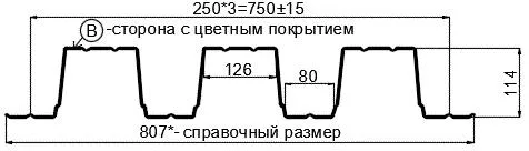 Фото: Профнастил Н114 х 750 - B (ПЭ-01-9003-0.8) в Серпухове