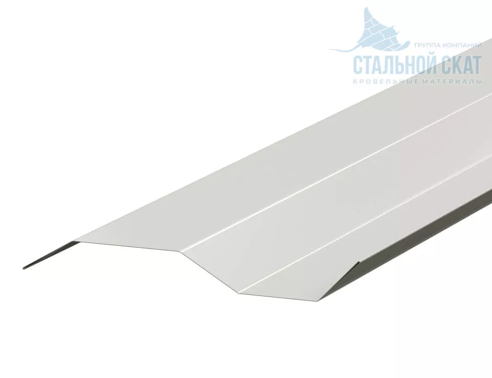 Планка примыкания в накладку 77х2000 (ПЭ-01-9002-0.45) в Серпухове