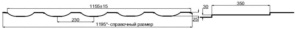 Фото: Металлочерепица МП Трамонтана-M (VALORI-20-DarkGrey-0.5) в Серпухове