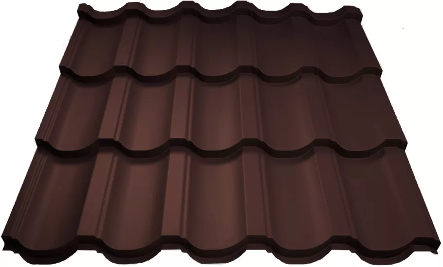 Металлочерепица МП Трамонтана-XL (VALORI-20-Brown-0.5) в Серпухове