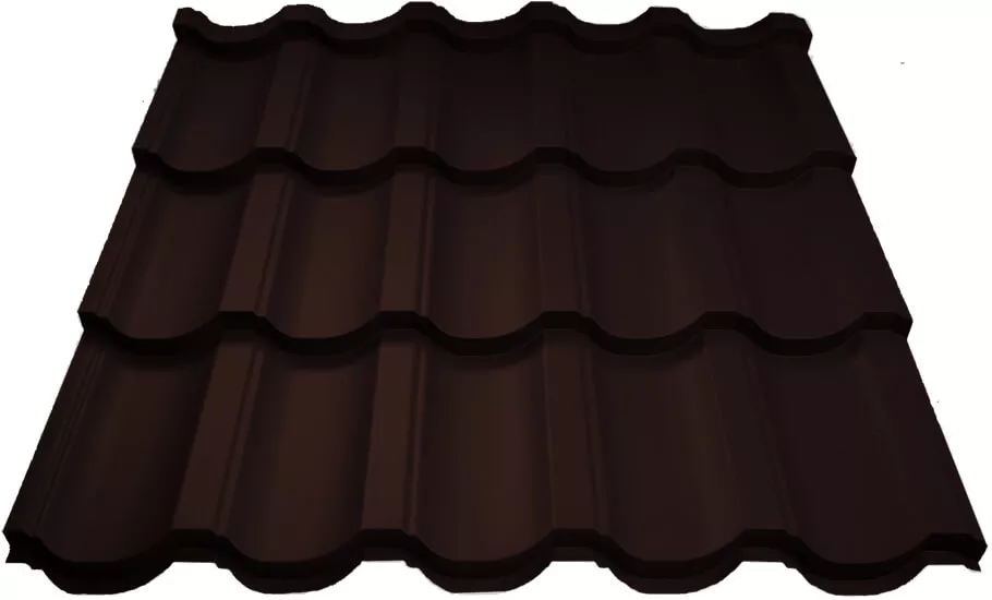 Металлочерепица МП Трамонтана-XL (VALORI-20-DarkBrown-0.5) в Серпухове