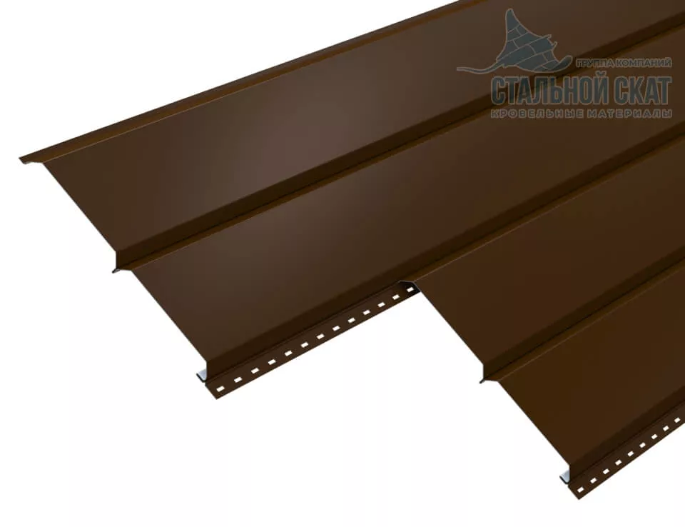 Сайдинг Lбрус-15х240 (Steelmatt-20-8017-0.4±0.08мм) в Серпухове