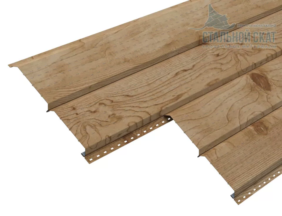 Софит Lбрус-15х240 (ECOSTEEL_MA-01-Сосна-0.5) в Серпухове