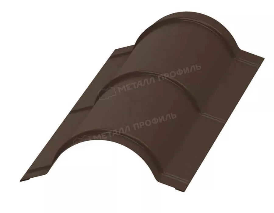 Планка конька круглого R110х2000 (VALORI-20-Brown-0.5) в Серпухове