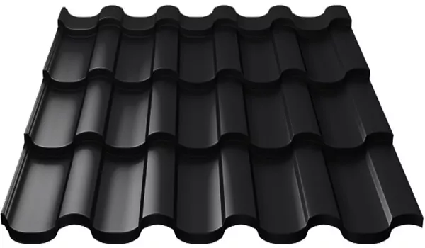 Металлочерепица МП Монтекристо-XL (PURMAN-20-9005-0.5) в Серпухове