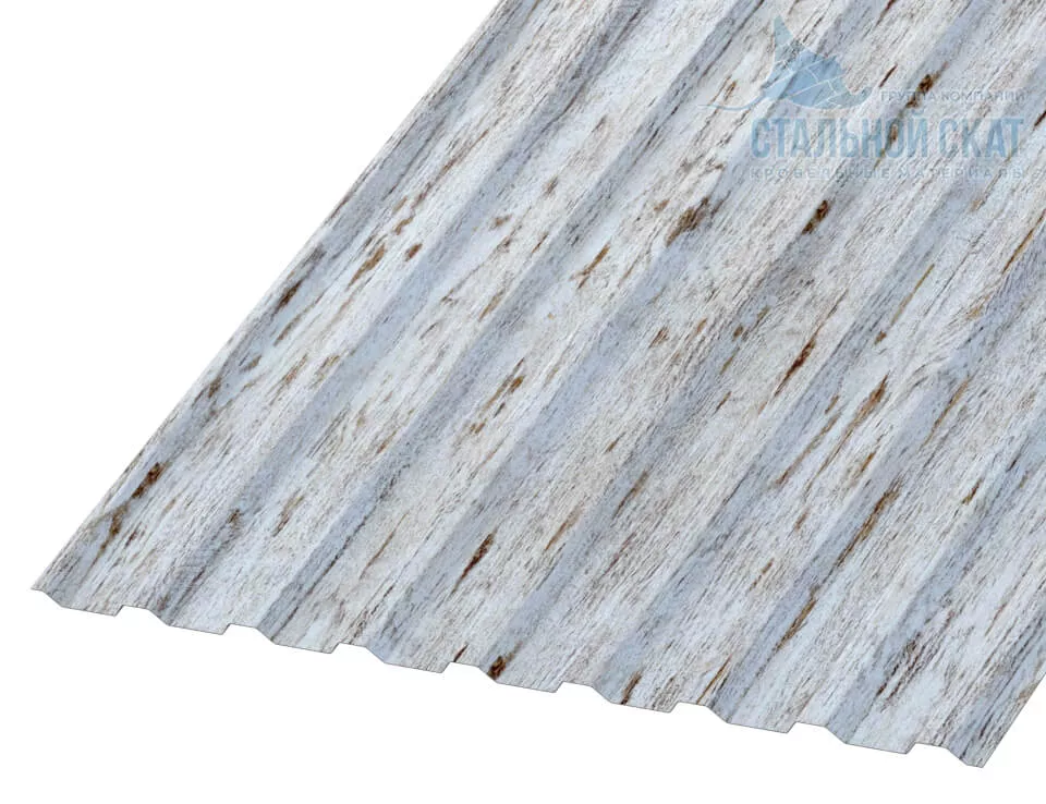 Фото: Профнастил МП20 х 1100 - B (ECOSTEEL_MA-01-Беленый Дуб-0.5) в Серпухове