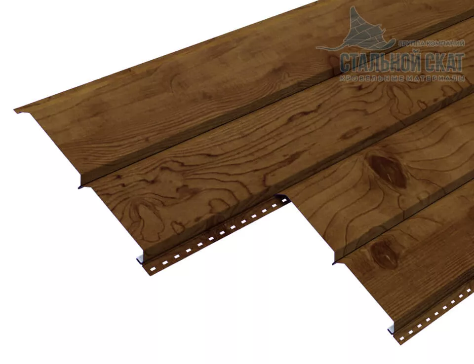 Фото: Сайдинг Lбрус-15х240 (ECOSTEEL_T-12-Дуб-0.45) в Серпухове