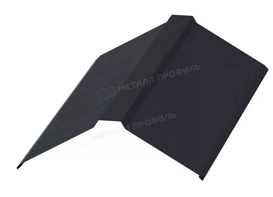 Планка конька плоского 120х120х2000 (VALORI-20-DarkGrey-0.5) в Серпухове