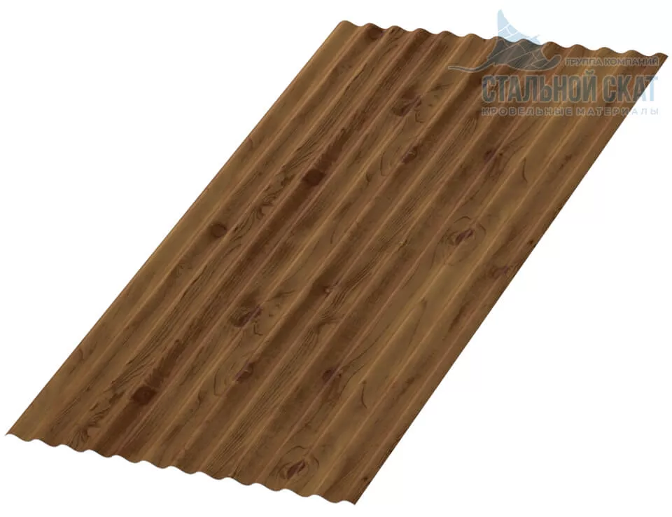 Фото: Профнастил МП18 х 1100 - A (ECOSTEEL_T-12-Дуб-0.45) в Серпухове