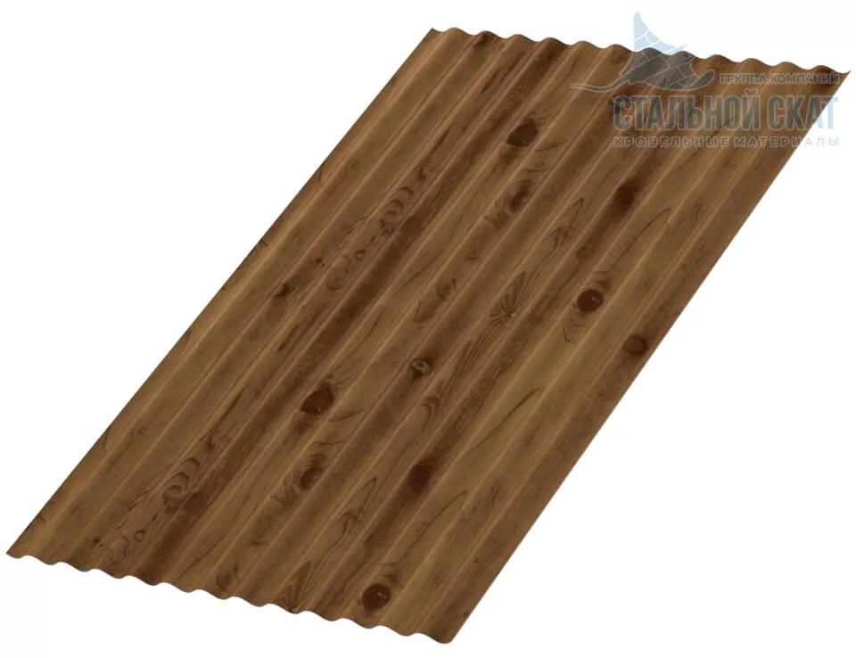 Фото: Профнастил МП18 х 1100 - B (ECOSTEEL_T-12-Дуб-0.45) в Серпухове