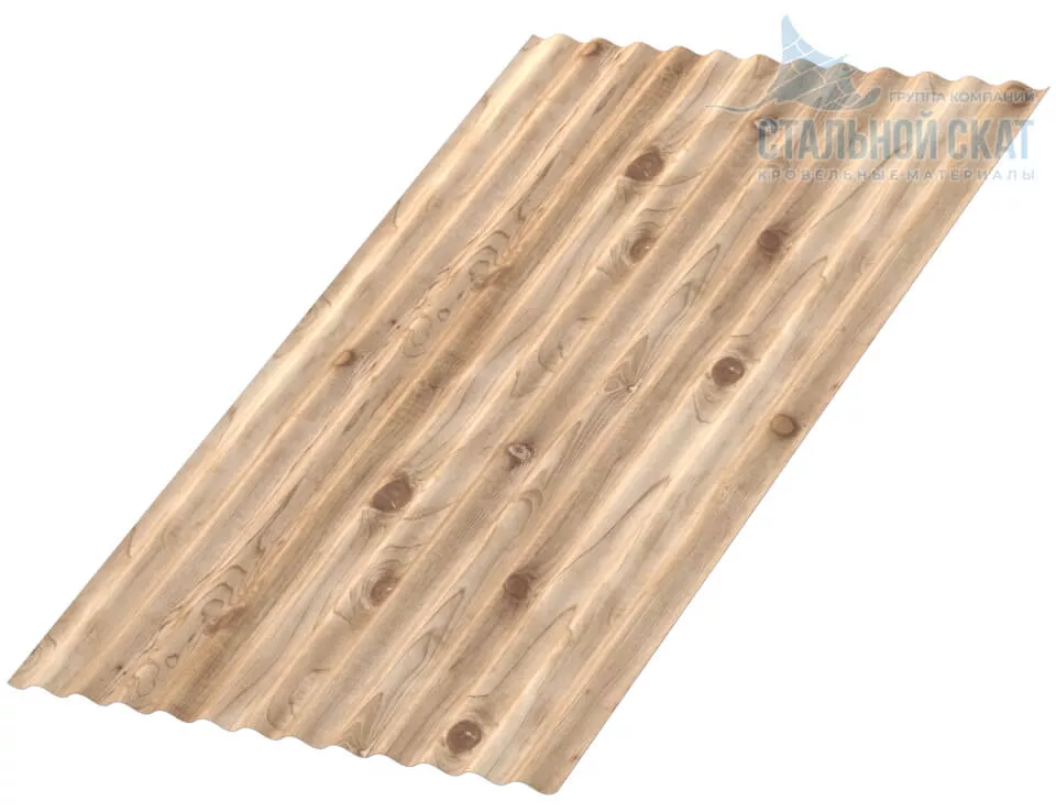 Фото: Профнастил МП18 х 1100 - B (ECOSTEEL_T-12-Орех-0.45) в Серпухове