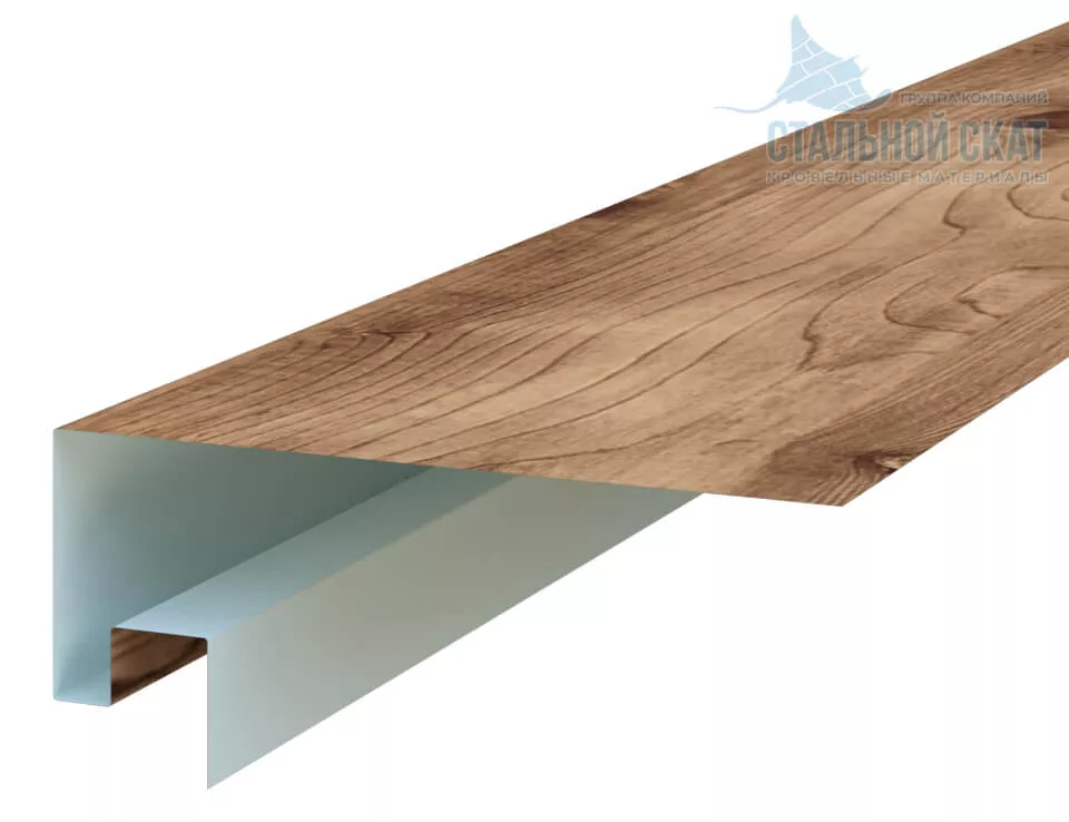Фото: Планка откоса сложная 3D Woodstock 230х75х3000 (ECOSTEEL_T-12-Золотой Орех-0.45) в Серпухове