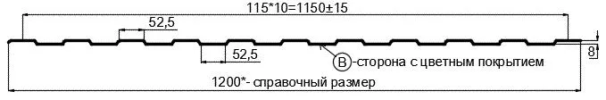 Фото: Профнастил С8 х 1150 NormanMP - B (ПЭ-01-1015-0.5) в Серпухове