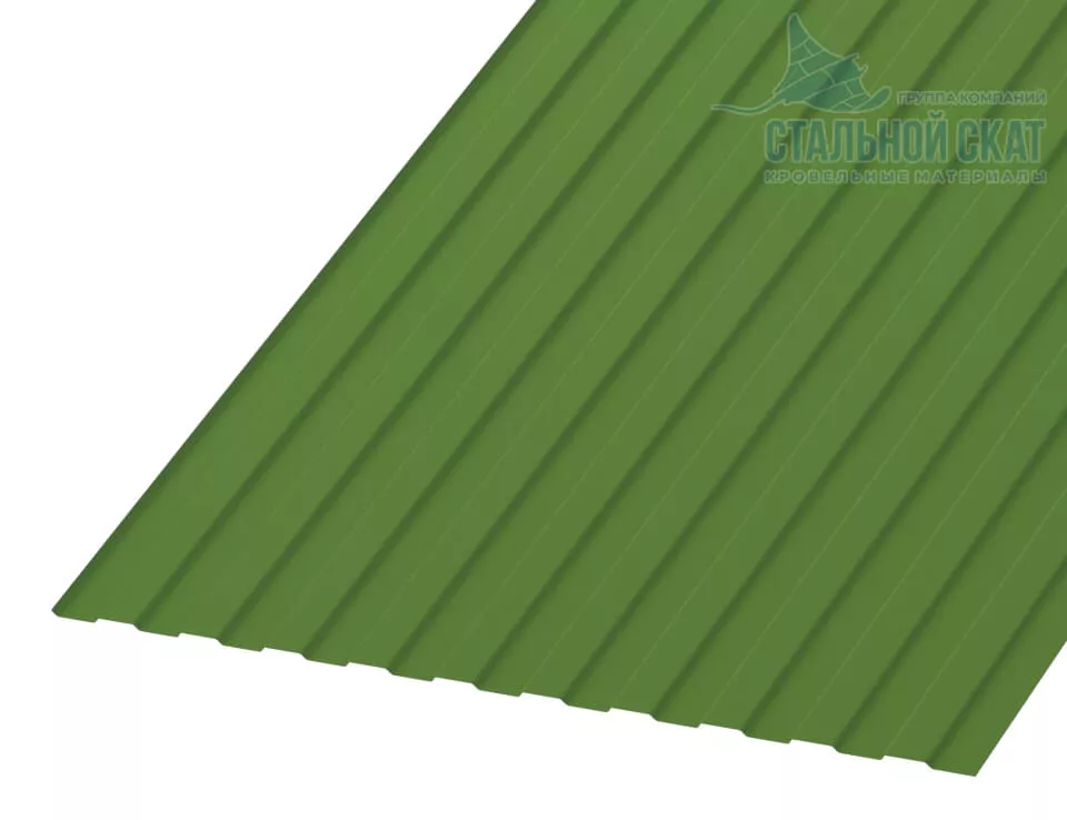 Фото: Профнастил С8 х 1150 NormanMP - B (ПЭ-01-6018-0.5) в Серпухове