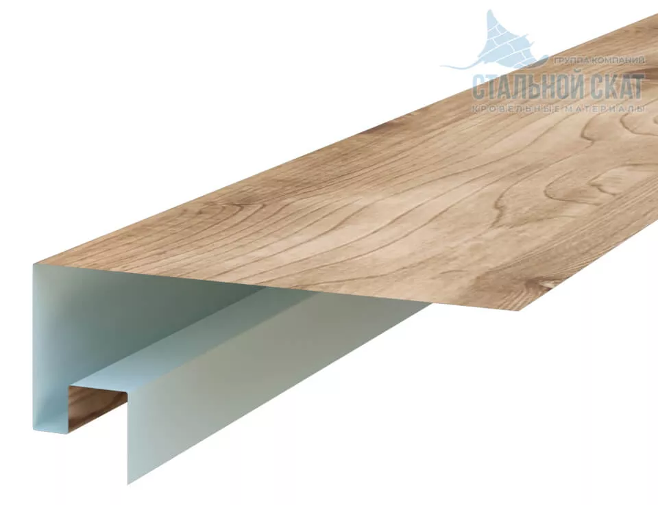 Фото: Планка откоса сложная 3D Woodstock 230х75х3000 (ECOSTEEL_T-12-Орех-0.45) в Серпухове