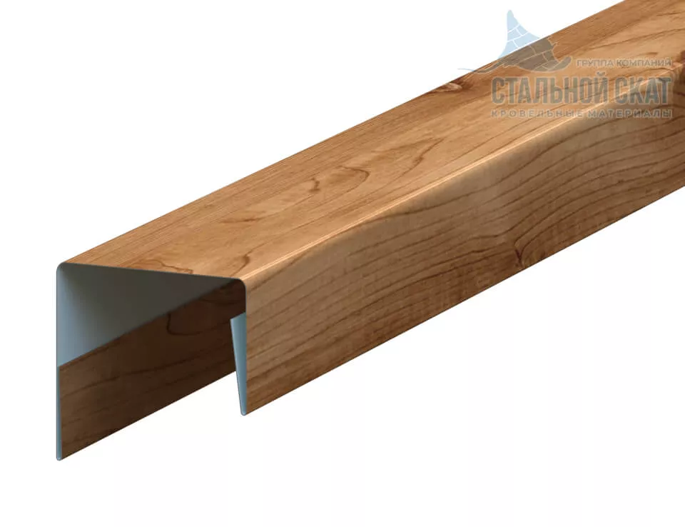 Фото: Планка П-образная 23х22х2000 (ECOSTEEL_T-01-Кедр-0.5) в Серпухове