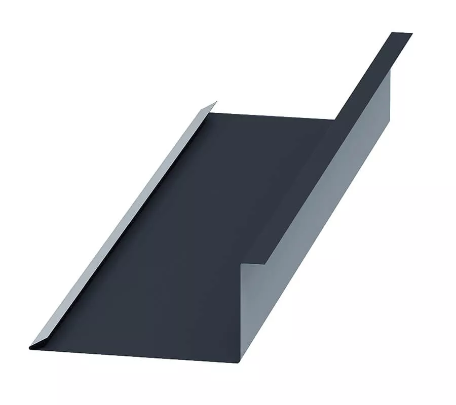 Планка примыкания нижняя 250х122х2000 NormanMP (ПЭ-01-7016-0.5) в Серпухове