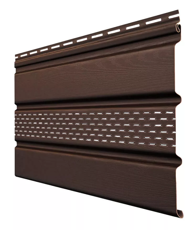 Софит Premium Acryl Grand Line частично перфорированный темный дуб (3,0м) в Серпухове
