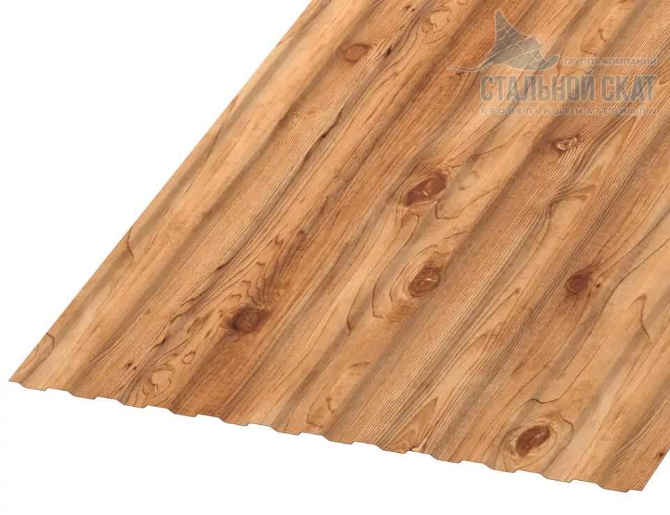 Профнастил МП10 х 1100 - B (ECOSTEEL_T-01-Кедр-0.5) в Серпухове