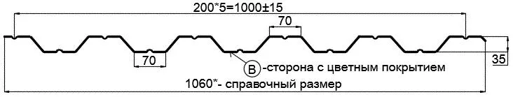 Фото: Профнастил НС35 х 1000 - B (PURETAN-20-RR29-0.5) в Серпухове