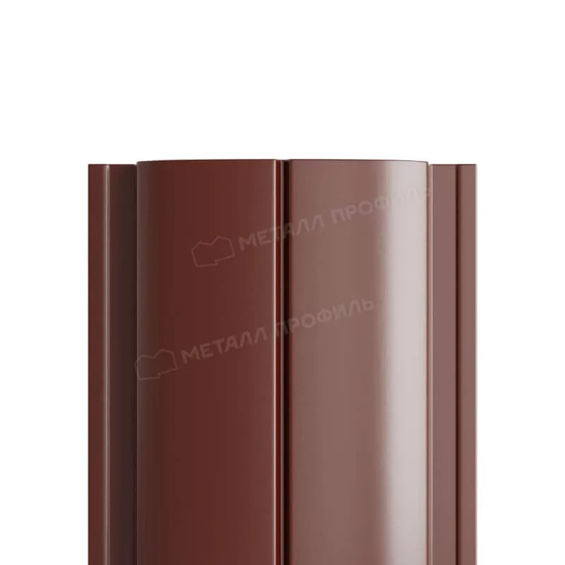 Штакетник металлический МП ELLIPSE-T 19х126 Двусторонний (ПЭД-01-8017 | 8017-0.4±0.08мм). в Серпухове