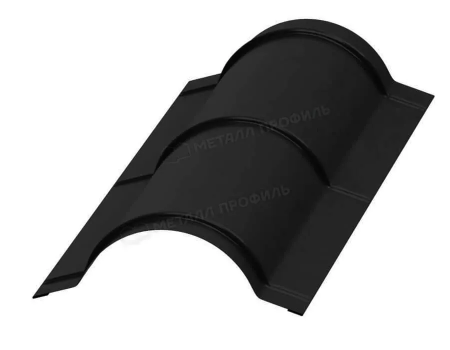 Планка конька круглого R110х2000 (PURMAN-20-9005-0.5) в Серпухове