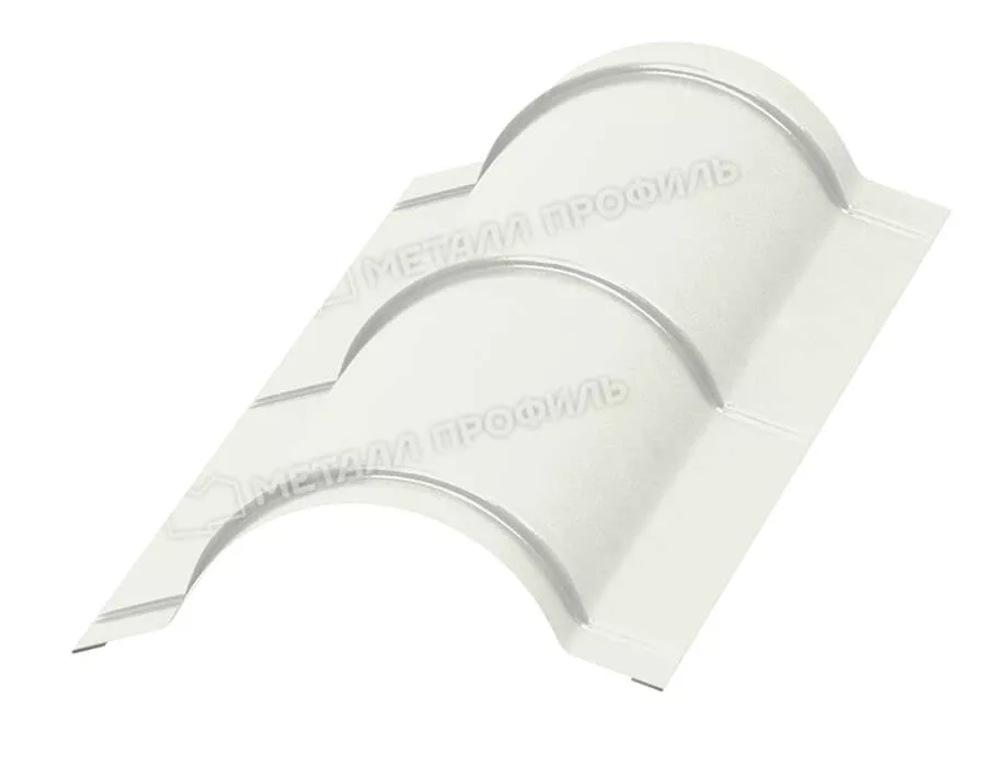 Планка конька круглого R110х2000 (PURMAN-20-9010-0.5) в Серпухове
