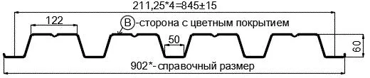 Фото: Профнастил Н60 х 845 - B (ПЭ-01-7004-0.8) в Серпухове