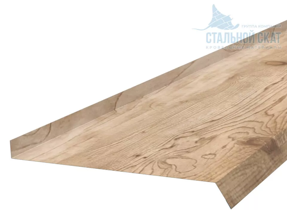 Фото: Планка отлива 240х30х2000 (ECOSTEEL_T-12-Орех-0.45) в Серпухове